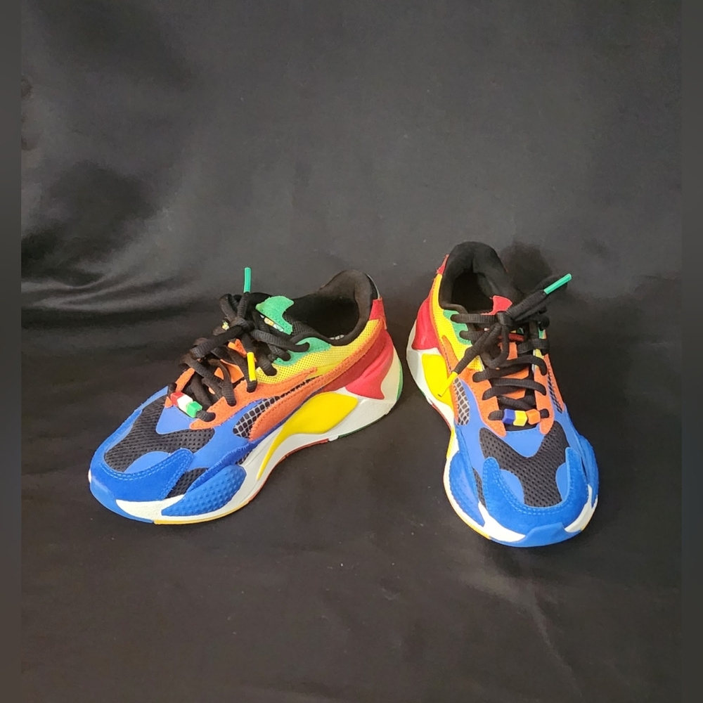 Puma RS-X3 Rubik's Cube Sneakers in Palace Blue-High Risk Red Size EUR 37 - Picture 10 of 16